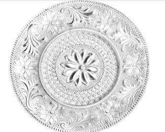 American Pressed Sandwich Glass - "Tiara Sandwich Clear Pattern" 8.5" Plate