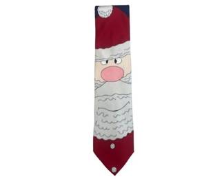 Italian Silk Santa Neck Tie - Signed "Made In Italy"