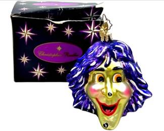 Christopher Radko Hand Blown Ornament With Box & Metal Hangtag