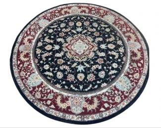 Nourison Silk And Wool Hand Tufted Circular Area Rug - 6 Ft