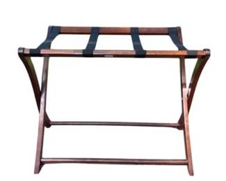 Wooden Knotted Strap Luggage Rack
