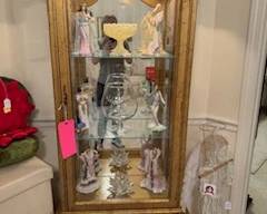 Beautiful Gold Lit Curio Cabinet 