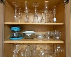 Pyrex, Gold rim glassware and crystal glassware