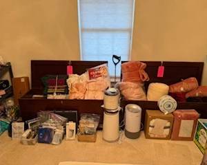 Two Trunks with New and Uses Sheets and Blankets