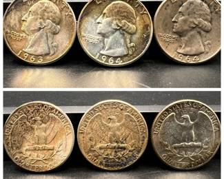 (3) Silver Washington Quarters

