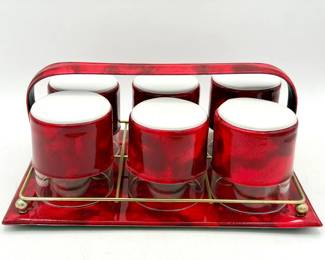 MCM Leatherette Barware Set
