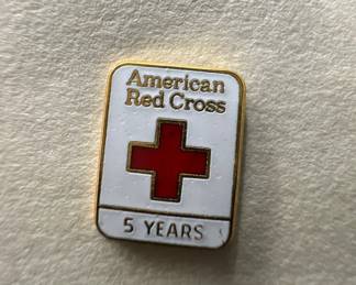 24K Gold Fill American Red Cross Pin
