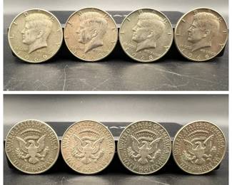 (4) Silver Kennedy Halves 1966-1969
