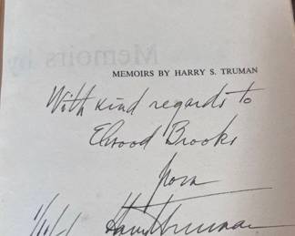 Signed Memoirs by Harry Truman book