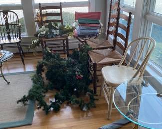 Lots and lots of home decor and chairs