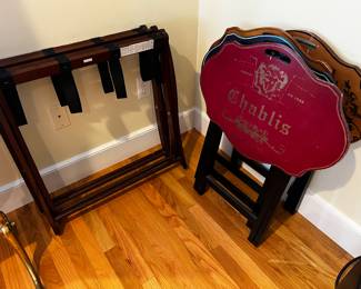 Tray tables and luggage stands