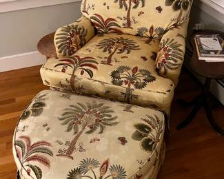 Chaise lounge with footstool