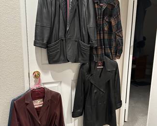 Leather jackets and Pendleton