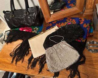 More fun purses, and large fringed shawl