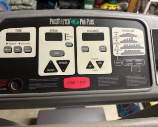 PaceMaster ProPlus Treadmill with manual detail of control panel 
