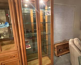 Only the lighted display case on the right is available see another photo for pricing