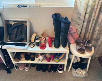 One of two shoe departments Mostly around size 7, some smaller