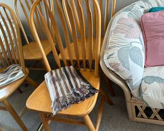 Two sturdy chairs, solid wood