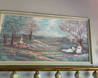 Over the bed original painting, and yes, it really is that big