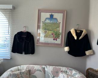 Fur collar and cuff fabric jackets