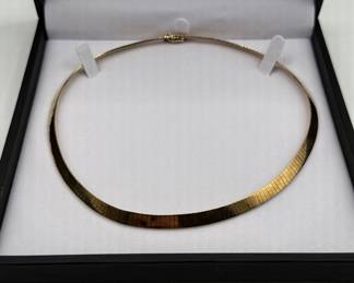 Vintage 14K Omega Gold Necklace