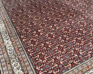  Wool Hand Knotted Oriental Rug - Ethically Made Hand Knotted 100% Wool Oriental Area Rug Burgundy Red Ivory Floral Pattern
Time left: