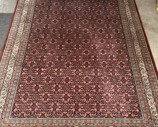 Wool Hand Knotted Oriental Rug - Ethically Made Hand Knotted 100% Wool Oriental Area Rug Burgundy Red Ivory Floral Pattern