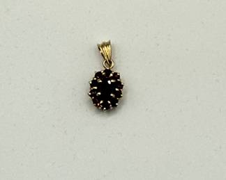14K Gold and Garnet Pendant