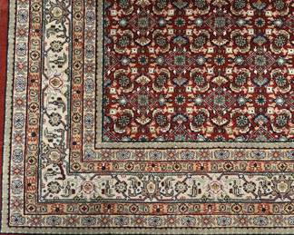  Wool Hand Knotted Oriental Rug - Ethically Made Hand Knotted 100% Wool Oriental Area Rug Burgundy Red Ivory Floral Pattern