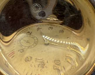 14K Gold Hunter Style Watch