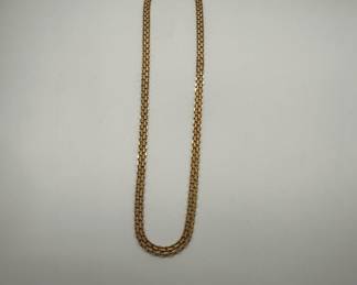 This a collectors piece for vintage jewelry lovers. This link is known as the Lotus link or the Byzantine link. This choker has enough shine to accessorize for a formal event, and can also be worn with jeans and t-shirt. 