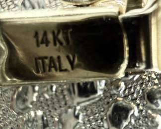 14k Vintage Italian Yellow Gold Byzantine Link Choker Necklace