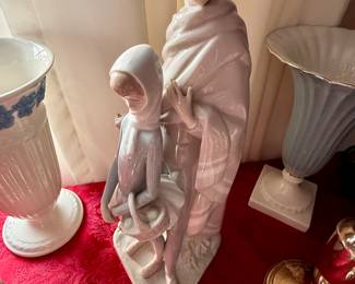 Lladró "Shepherd &Girl & Lamb" porcelain figurine, model number 4554.