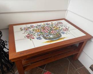 Vintage tile table. 