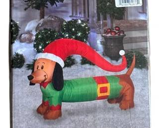 Wiener Dog Inflatable Christmas Decor