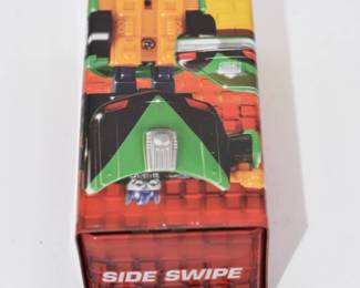 Transformers Robots In Disguise (RID) Sideswipe Spy Changer Toy and Tin, circa 2001