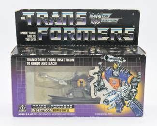 Vintage 1985 Hasbro The Transformers G1 Insecticon Bombshell Action Figure, Sealed in Box