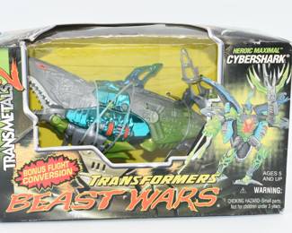 1998 Hasbro Transformers Beast Wars Transmetals 2 Heroic Maximal Cybershark Action Figure