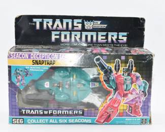 Vintage 1987 Transformers G1 Seacon Decepticon Snaptrap Action Figure in Original Box