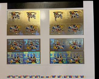 Skybox Disney Premium Holographic Foil Trading Cards Uncut Press Sheets

