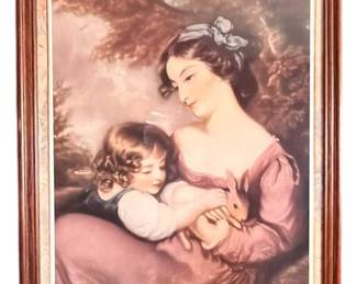 The Pet Rabbit F Corbeaux Framed Print 