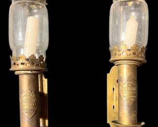 Wells Fargo Brass Carriage Wall Sconces 