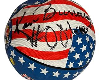 Ken Burrough Autographed Basketball 