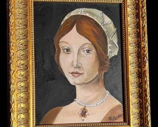 Woman with the Pearl Necklace Painting 