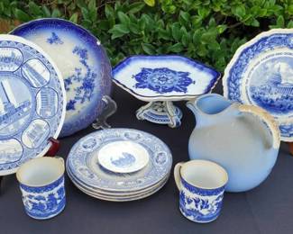 ST1029Vintage Blue And White China And More