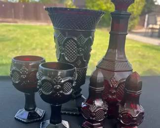 ST1025Avon Ruby Red Cape Cod Glass Collection