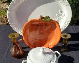 ST1115Large White Serving Platter And More