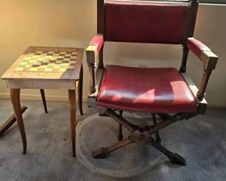 ST1042Directors chair and chessboard