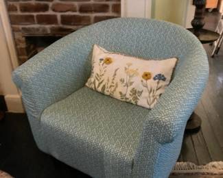 blue accent chair