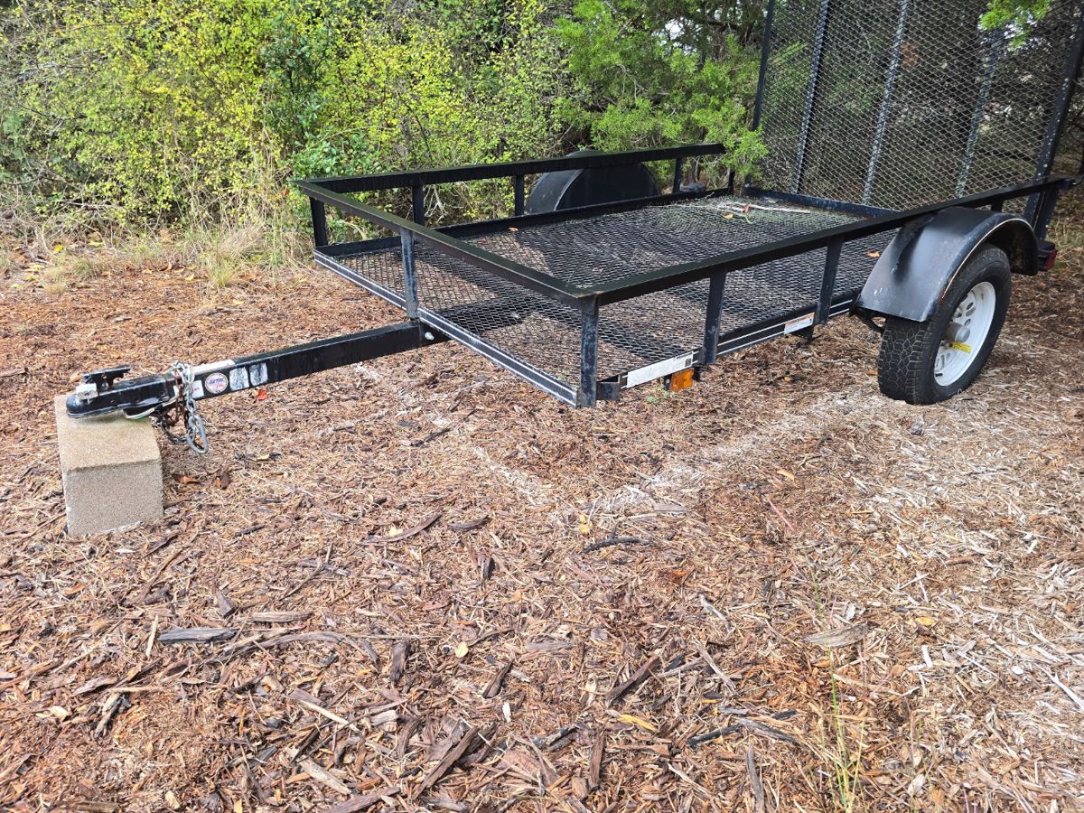 8FT TRACTOR SUPPLY SINGLE AXLE FLATBED TRAILER~